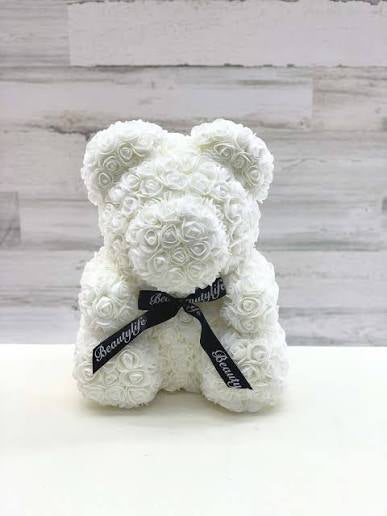 Bear Design Artificial Rose Bouquet