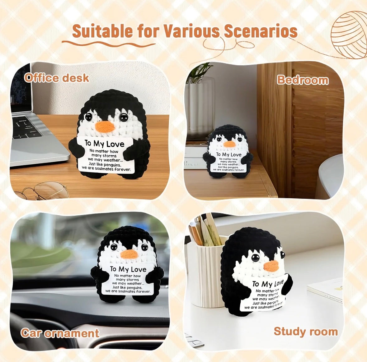 Handmade Crochet Penguin – To My Love